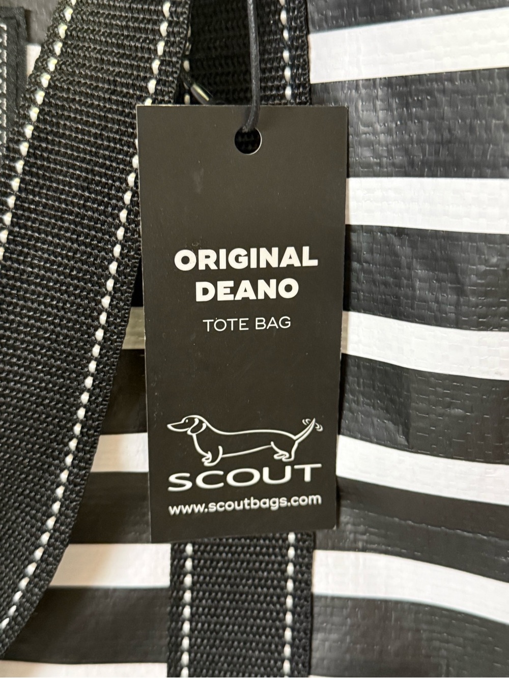 Scout Black & White Striped Tote Bag - Picture 2 of 7